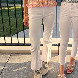 Hudson white jeans bootcut mid rise
